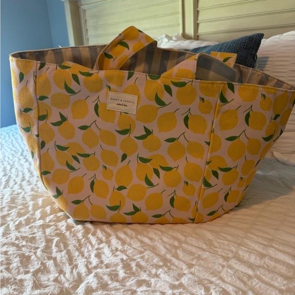 Poppy & Peonies Amalfi Stripe Beach Bound Tote - Picture 6 of 7